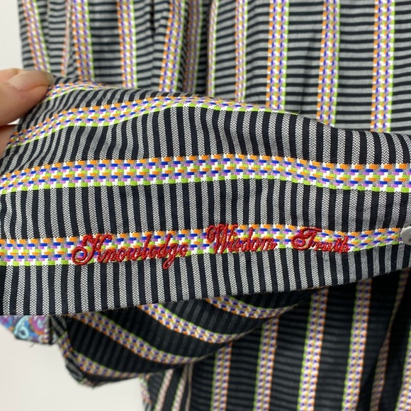 Robert Graham Men's Striped Shirt with Floral Accents size XL - Picture 8 of 10